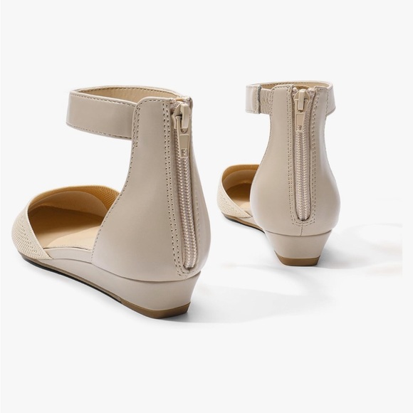 DREAM PAIRS Women's Low Wedge Ankle Strap Flats Shoes NWT - Picture 3 of 4